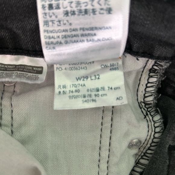 Levi 512 Slim Taper Jeans - 29 x 32  Black - Men's Denim - Picture 12 of 13